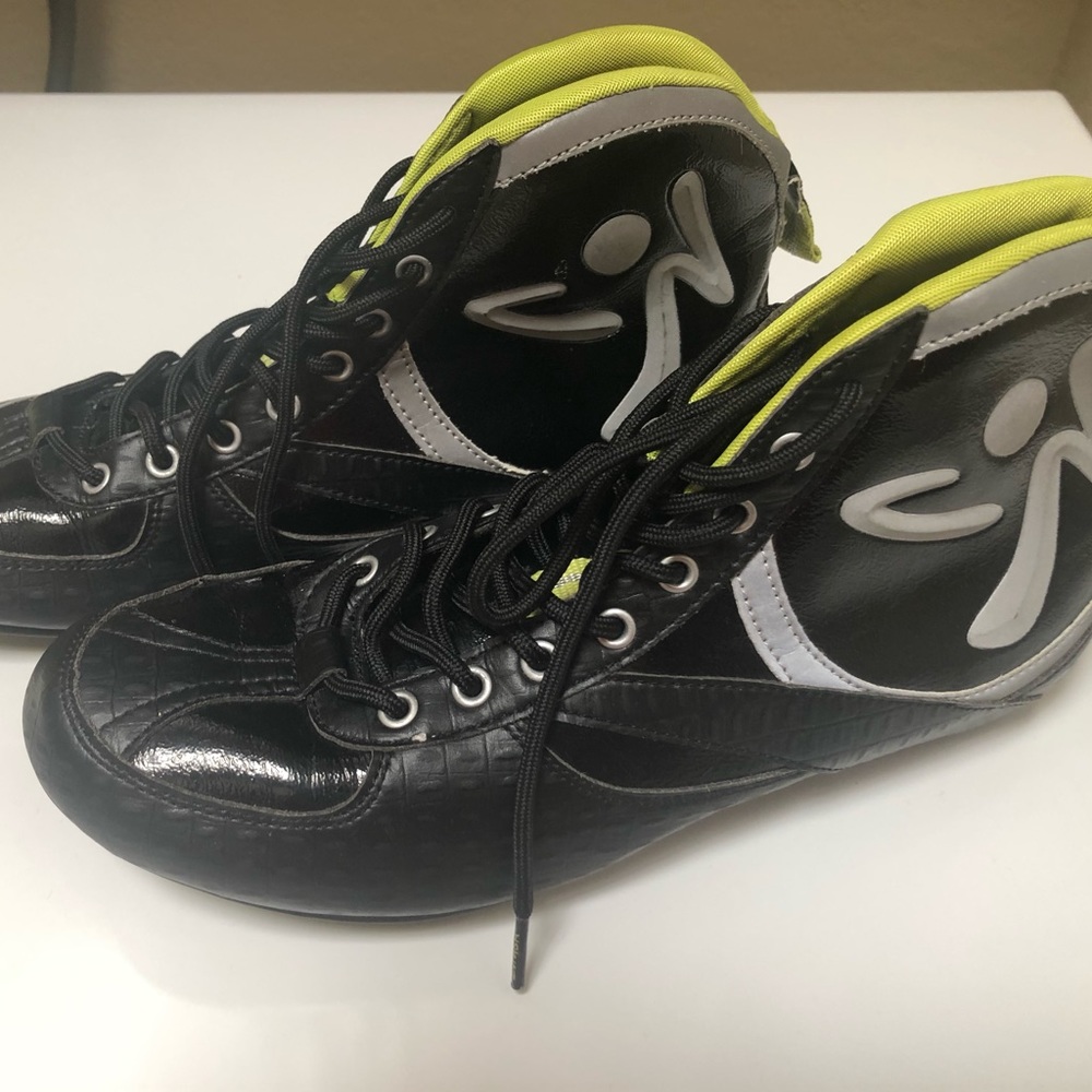 Zumba Z TOP Boots Shoes High Black US Women 9 USED